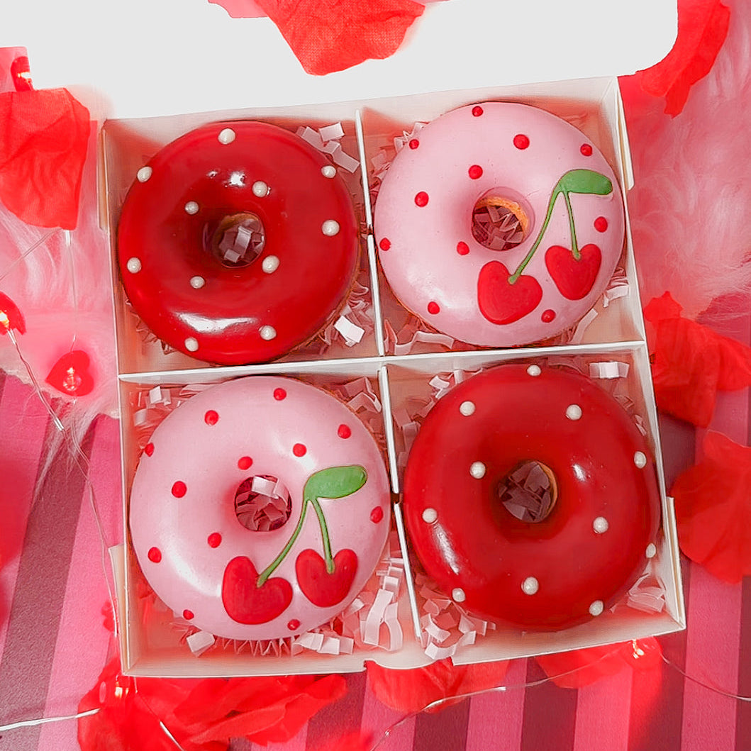 Cherry Doughnut's Box Of 4