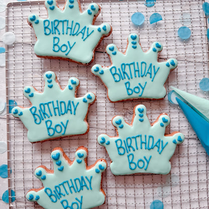  Hand baked dog birthday treats decorated with dog friendly icing